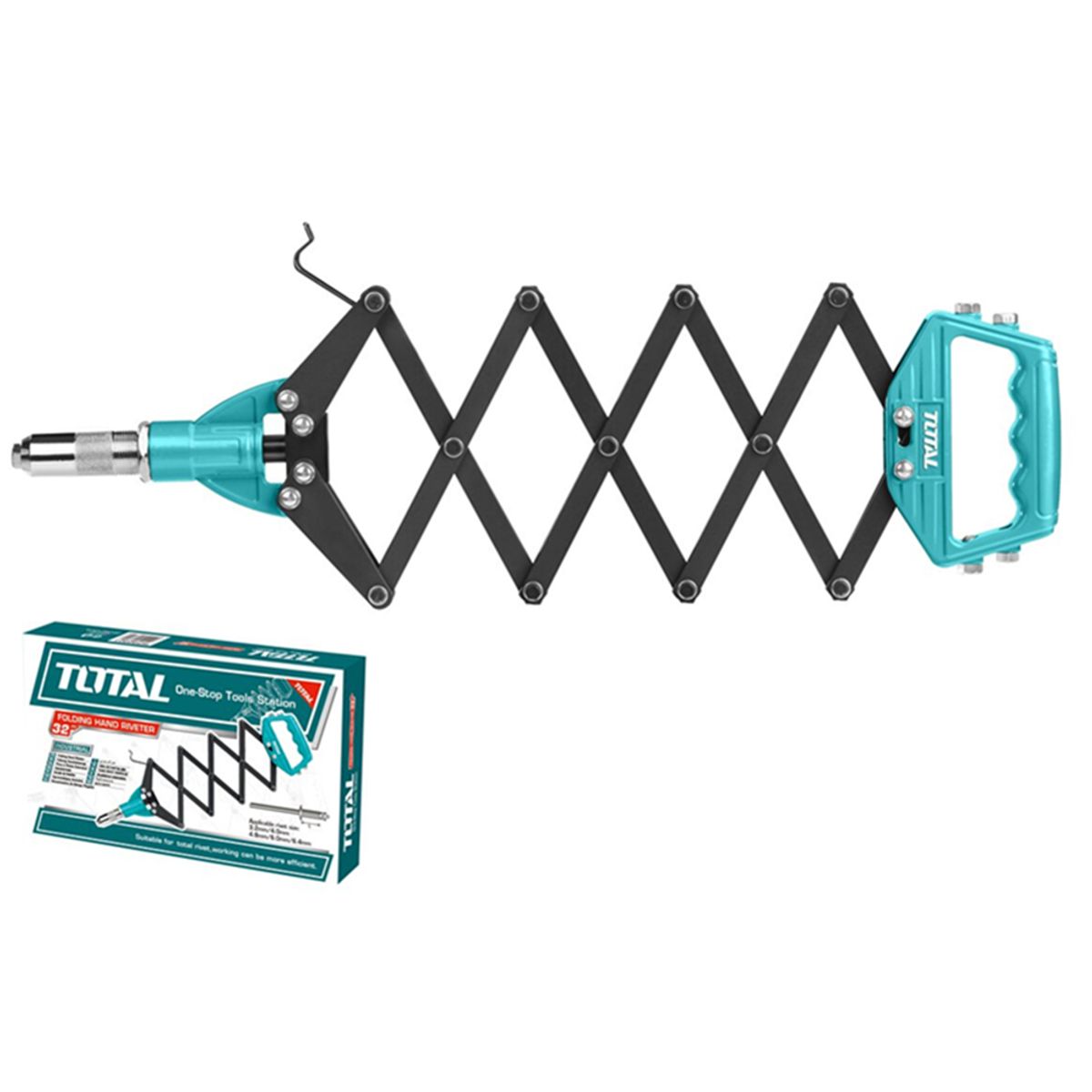 TOTAL TOOLS - Remachadora Acordeon Manual Plegable 32 Pulgadas Total