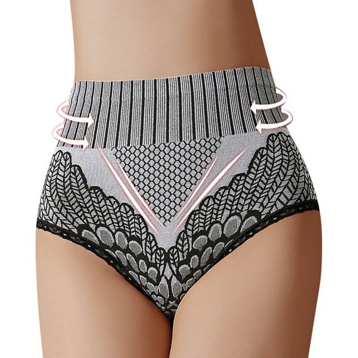 EVERSO - Pack 10 Bikini Faja Con Levanta Glúteos Mujer Tiro Alto