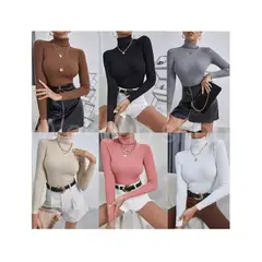 ANNI STAR - Pack 3 Sweater Beatle Cuello Alto Doble Lanilla…