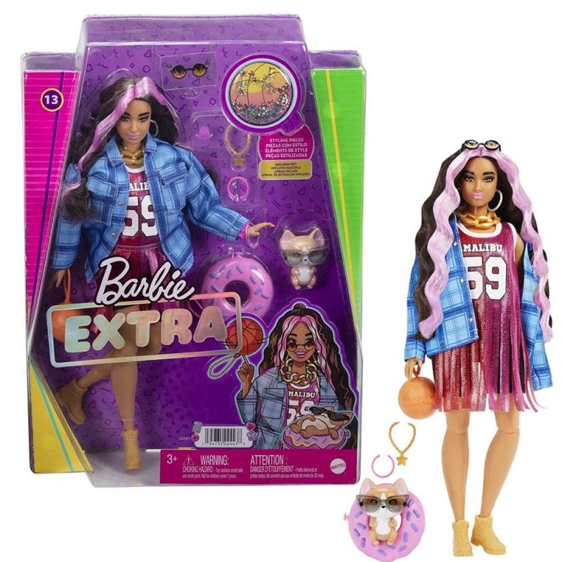 MATTEL - MATTEL HDJ46 BARBIE EXTRA MUÑECA JERSEY DE BASQUETBOL