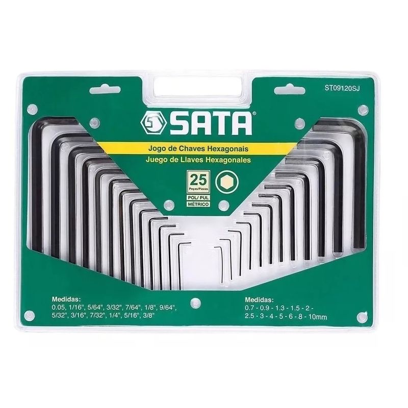 SATA - Set Llaves Allen En Milimetros Y Pulgadas Marca Sata