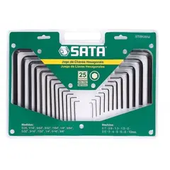 SATA - Set Llaves Allen En Milimetros Y Pulgadas Marca