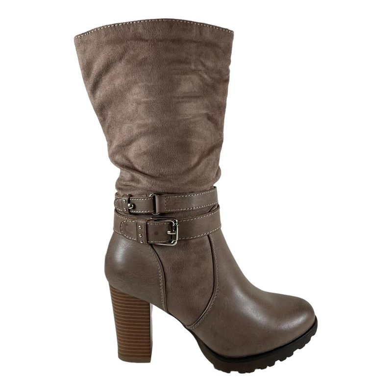 VIA UNO - Botin Mujer Via Uno Color Taupe Forro Textil