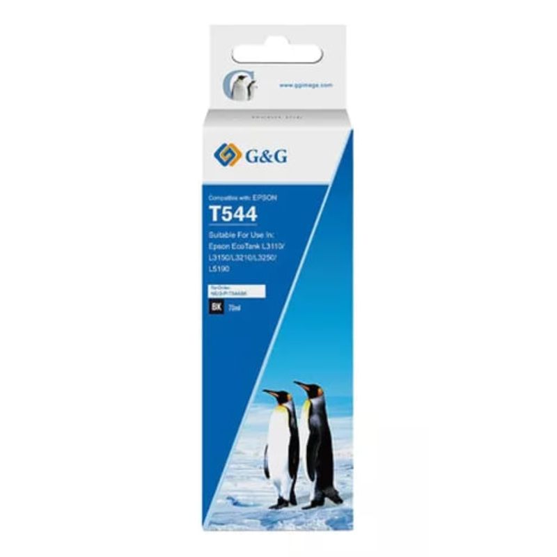 GENERICO - Tinta T544 Para Epson Color Negro L3110-L3158-L6160 G-G