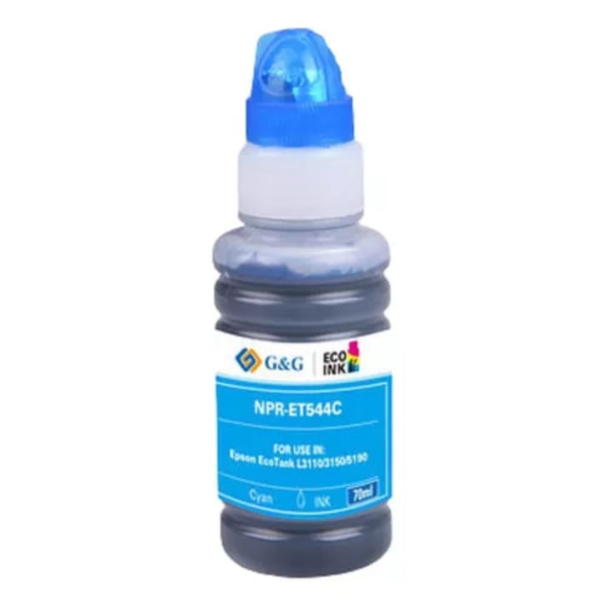 GENERICO - Tinta CianT544 Con Boquilla Para Epson L3110-L3158-L6160 G-G