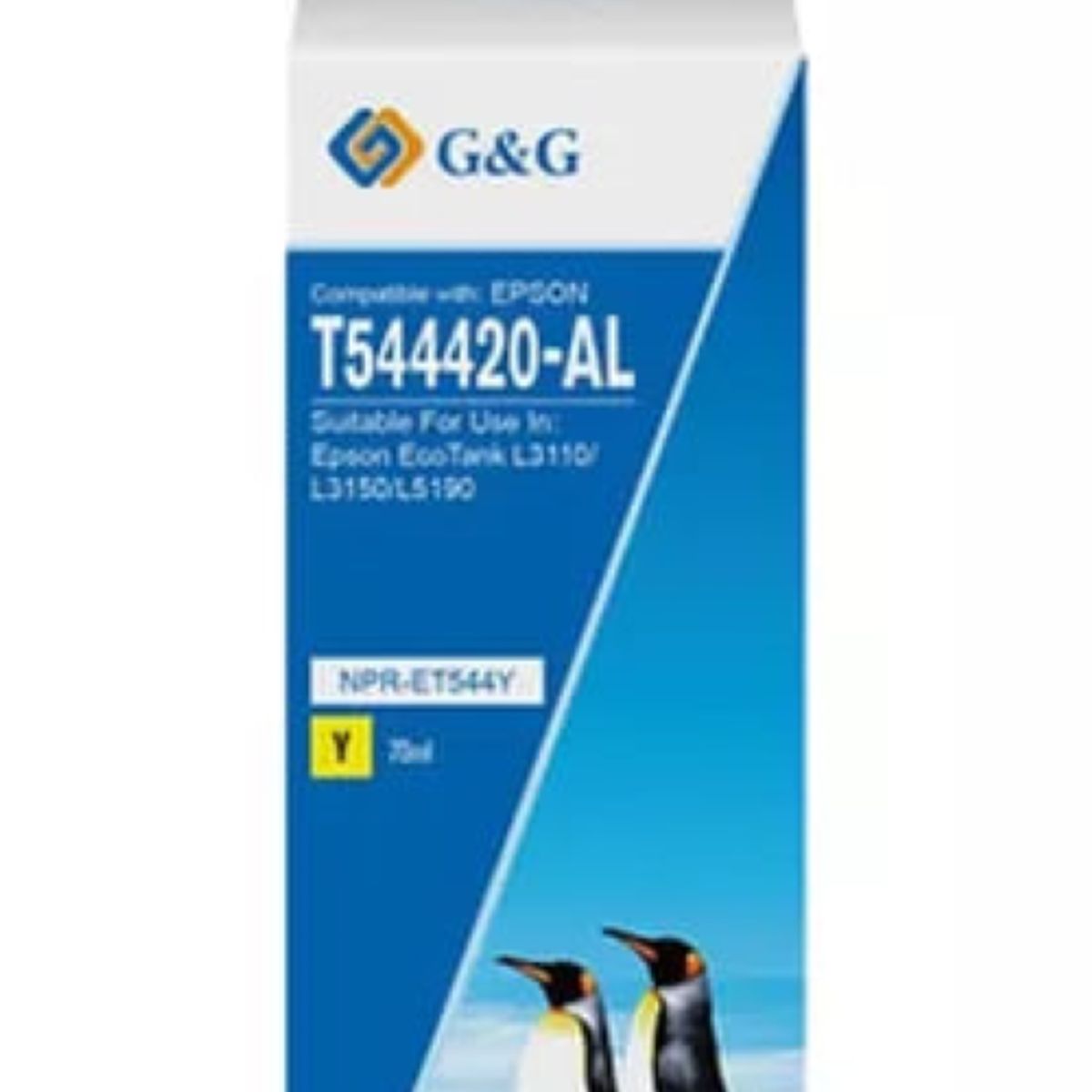GENERICO - Tinta T544 Amarilla Con Boquilla Para Epson L3110-L3158-L6160 G-G