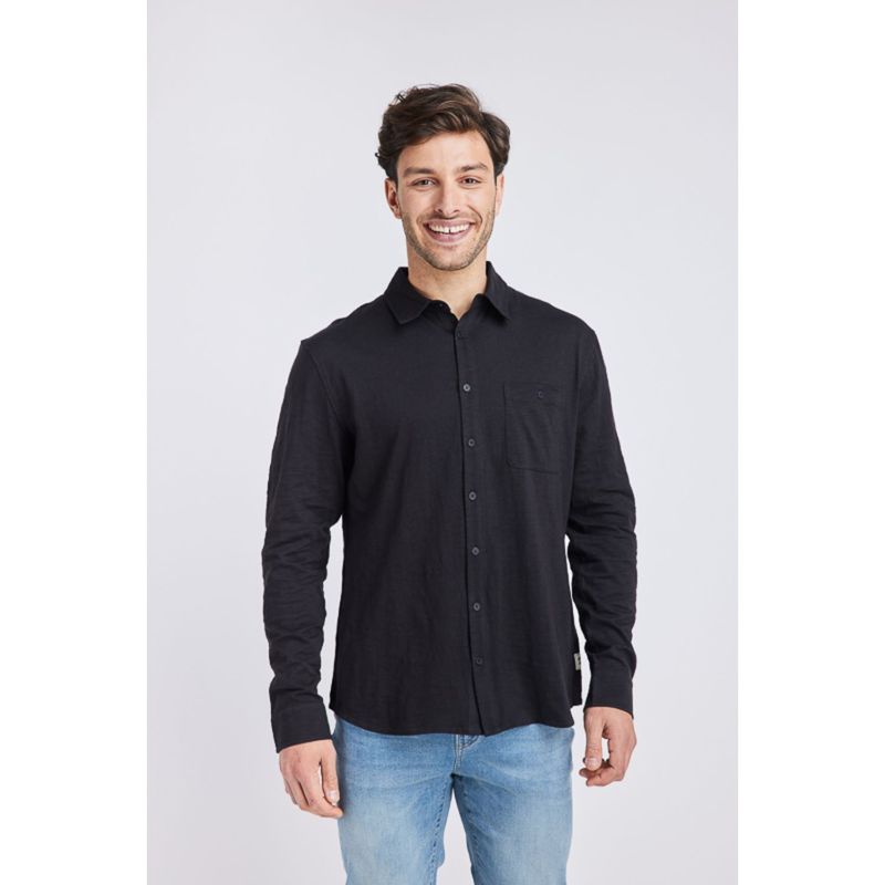PANAMA JACK - Camisa ML Zaragoza Negro Panama Jack