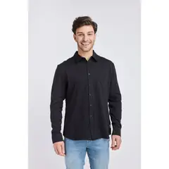 PANAMA JACK - Camisa ML Zaragoza Negro