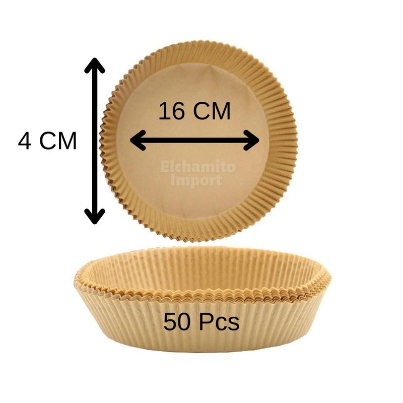 GENERICO - Revestimiento De Papel Desechable Para Freidora De Aire 16cm