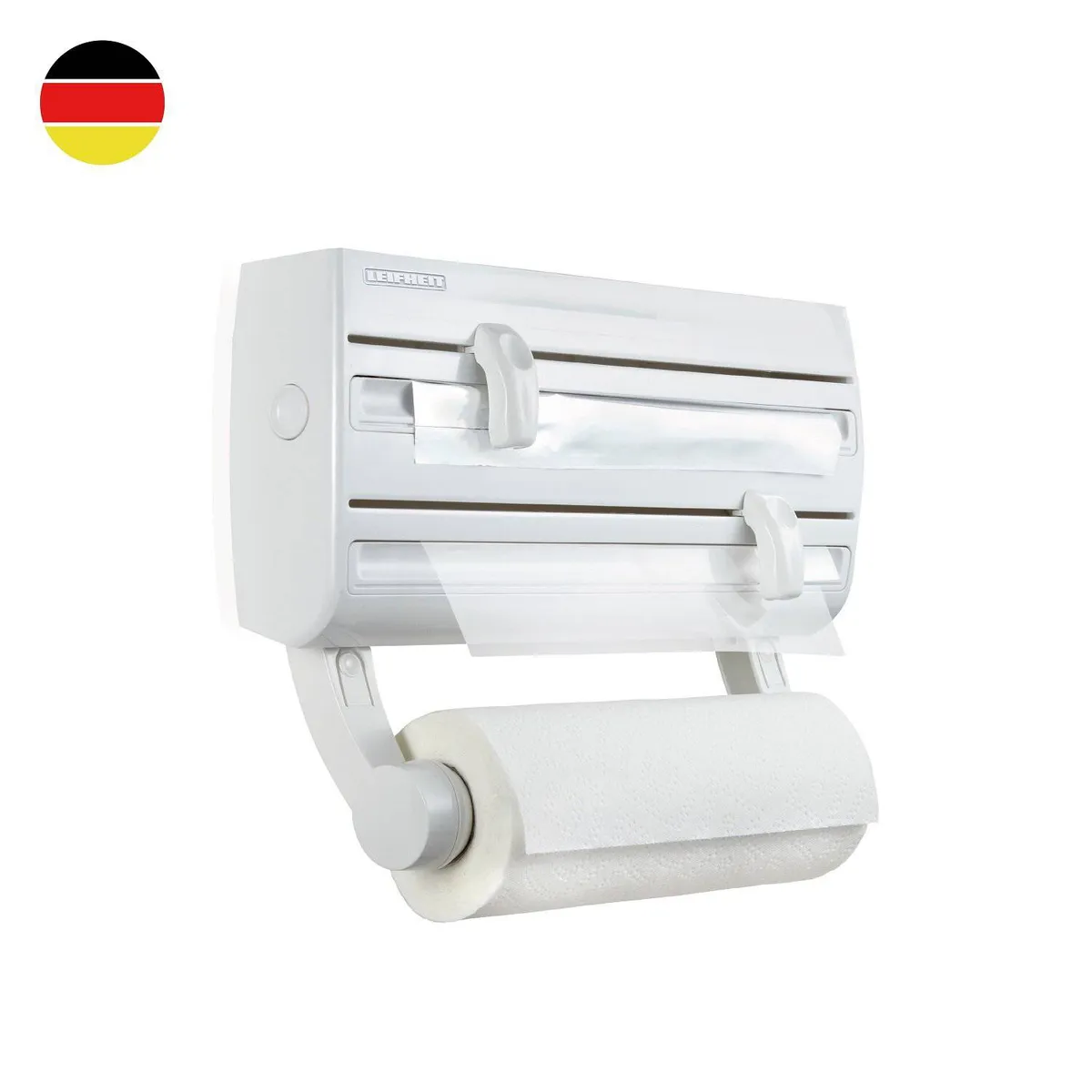 LEIFHEIT - Porta rollo alusa y papel de ancho mayor