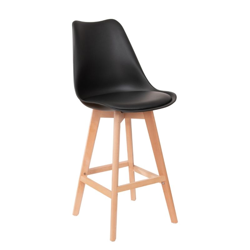 SM - Taburete eames negro de 75 cm de altura.
