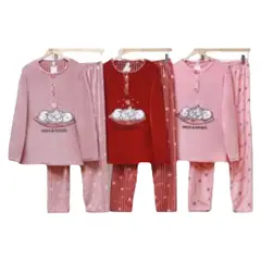 MEDIA LUNA - Pijama Mujer Plush Diseño Gatitos Domilones