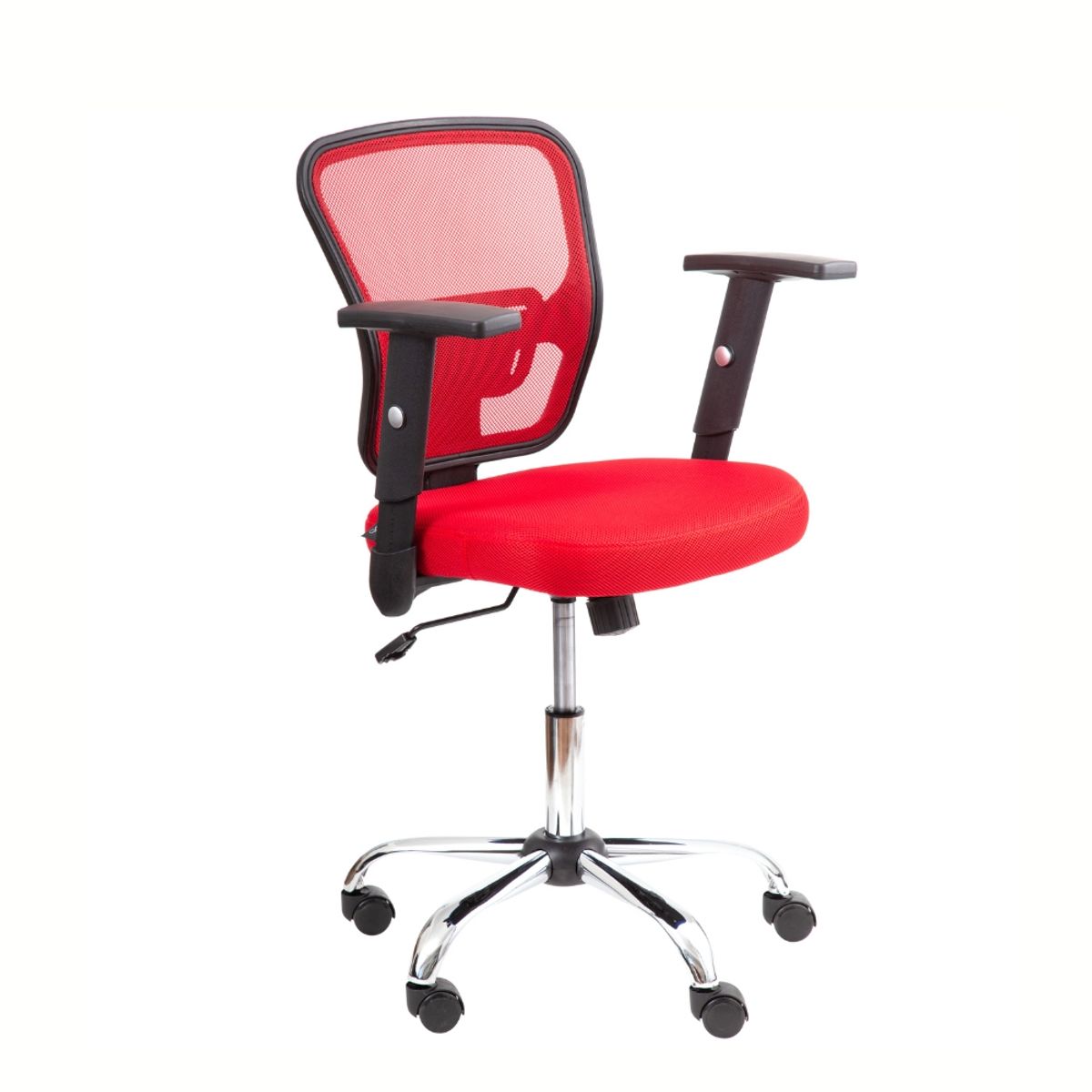 SM - Silla de oficina Lyon brazos regulables rojo