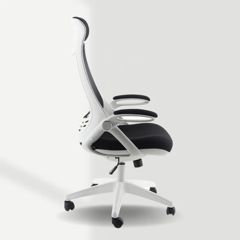 SM - Silla de oficina Versalles blanco tapiz negro