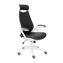 SM - Silla de oficina Versalles blanco y ecocuero