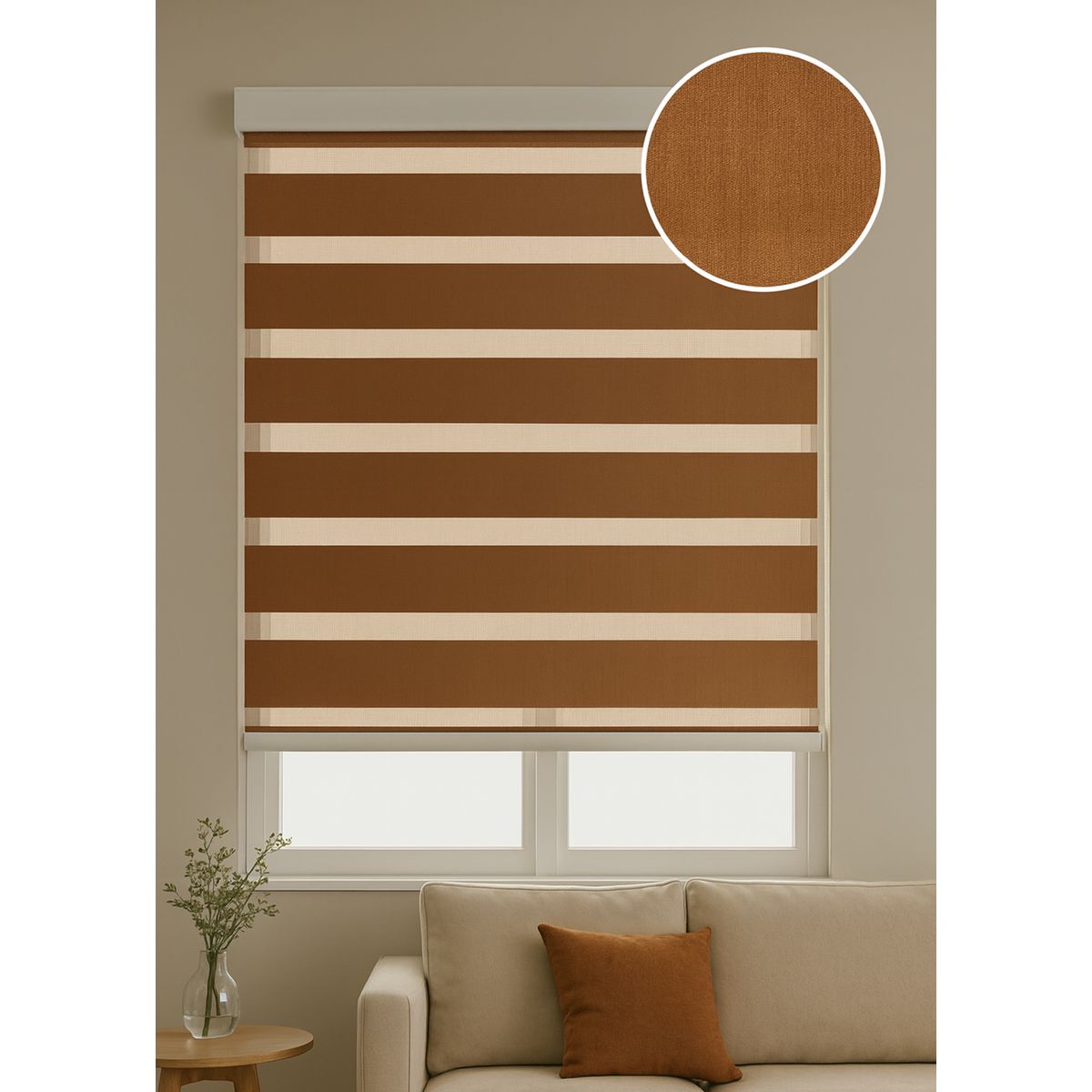 CLEMS CORTINAS - Cortina Roller Duo 120X180 Madera