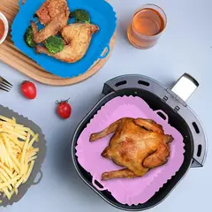 GENERICO - Molde Silicona Para Freidora De Aire Air Fryer Rosada