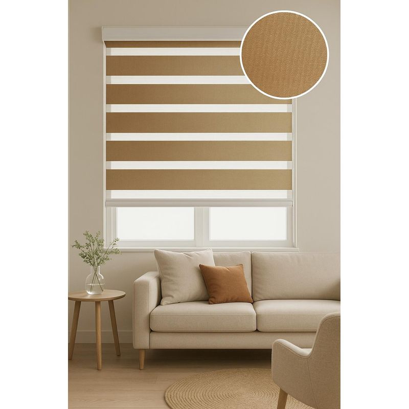 CLEMS CORTINAS - Cortina Roller Duo 150X140 Madera