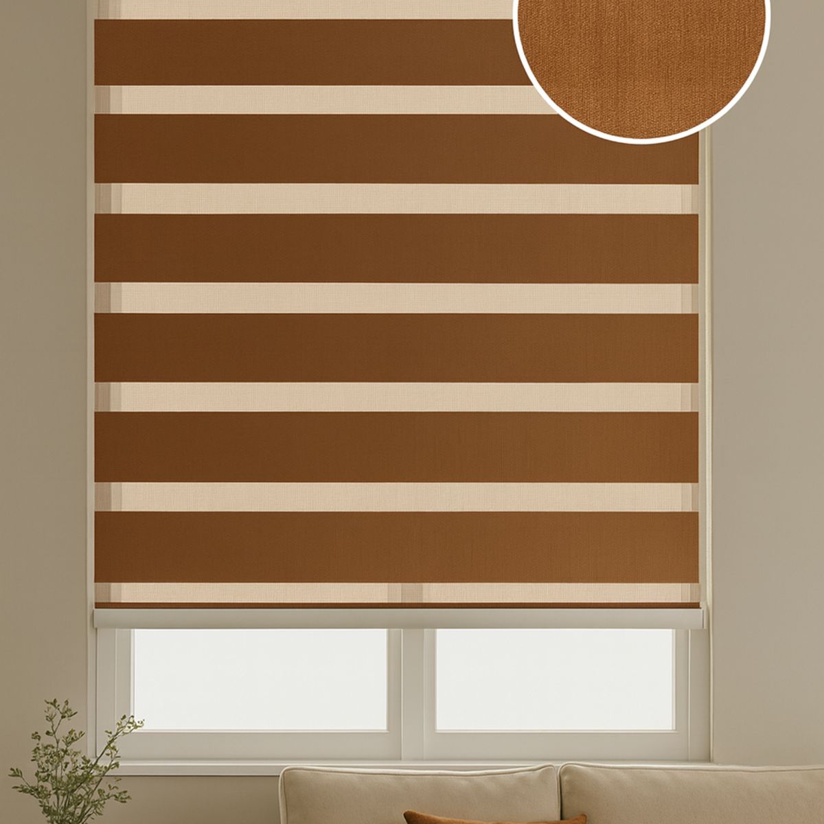 CLEMS CORTINAS - Cortina Roller Duo 150X140 Madera