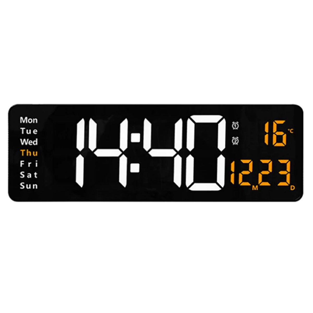 NEWO - Reloj Digital Pared Cronómetro Fecha Temperatura Con Control