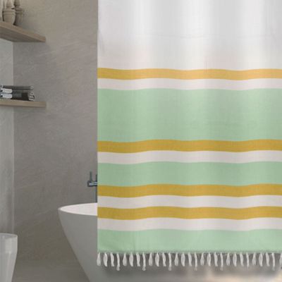 Imagen 2 del producto Cortina Baño Tela Mas Flecos Marinera