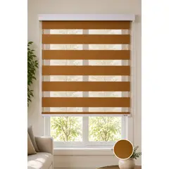 CLEMS CORTINAS - Cortina Roller Duo 180X120 Madera