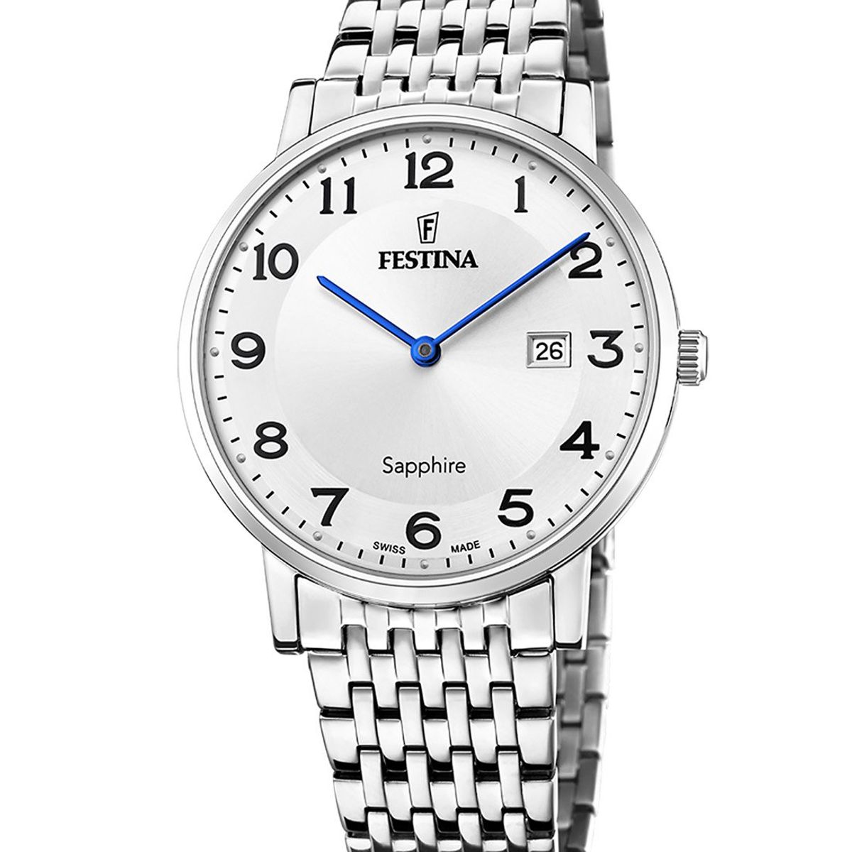 FESTINA SWISS - Reloj F20018/4 Festina Swiss Plateado Hombre Swiss Made