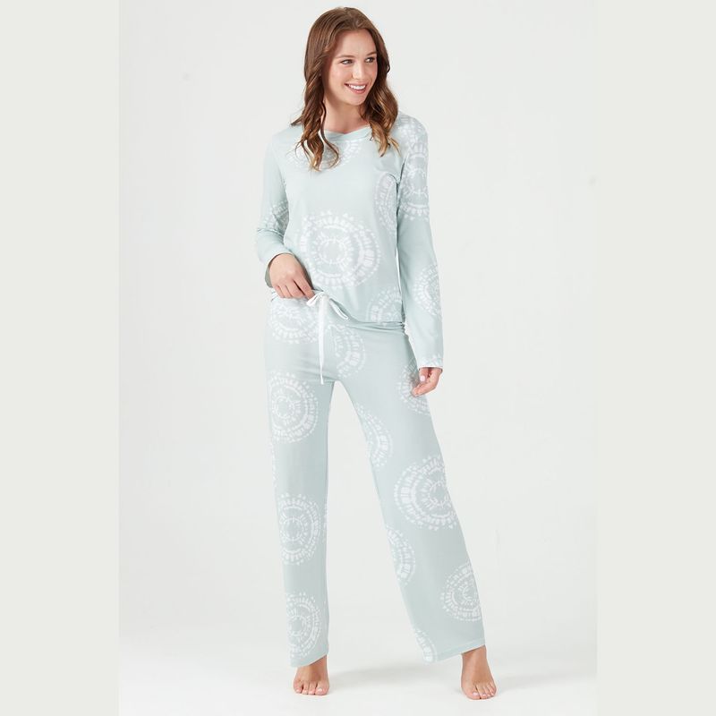 BARBIZON - Pijama de Mujer Praga Verde Tie Dye