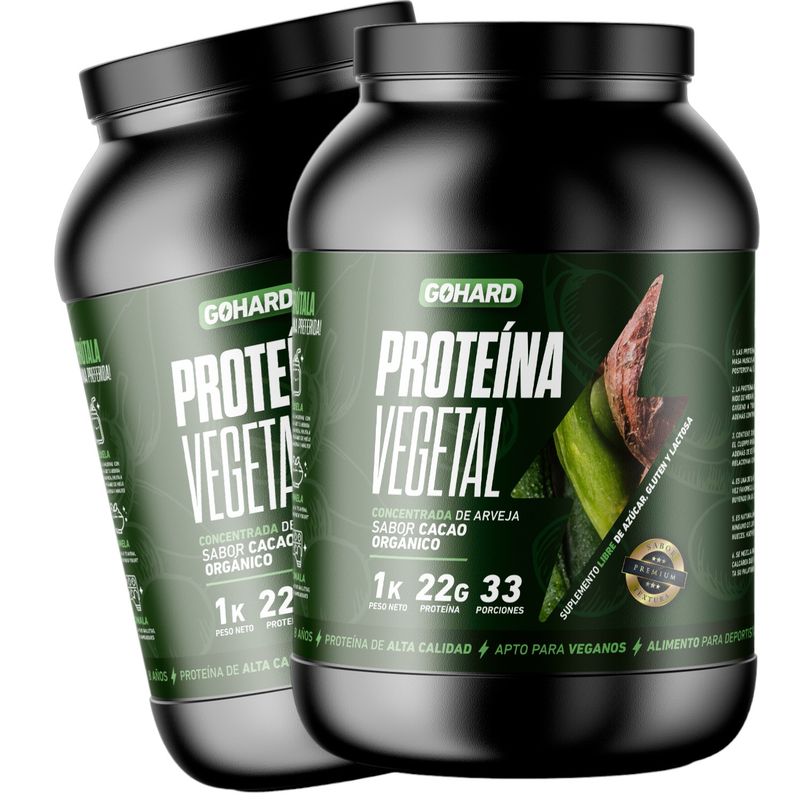 GOHARD - PACK PROTEINAS GOHARD 2KG EN TOTAL 66SV CACAO ORGÁNICO