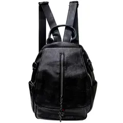 TODOPIEL - Mochila Cuero Mujer Negro