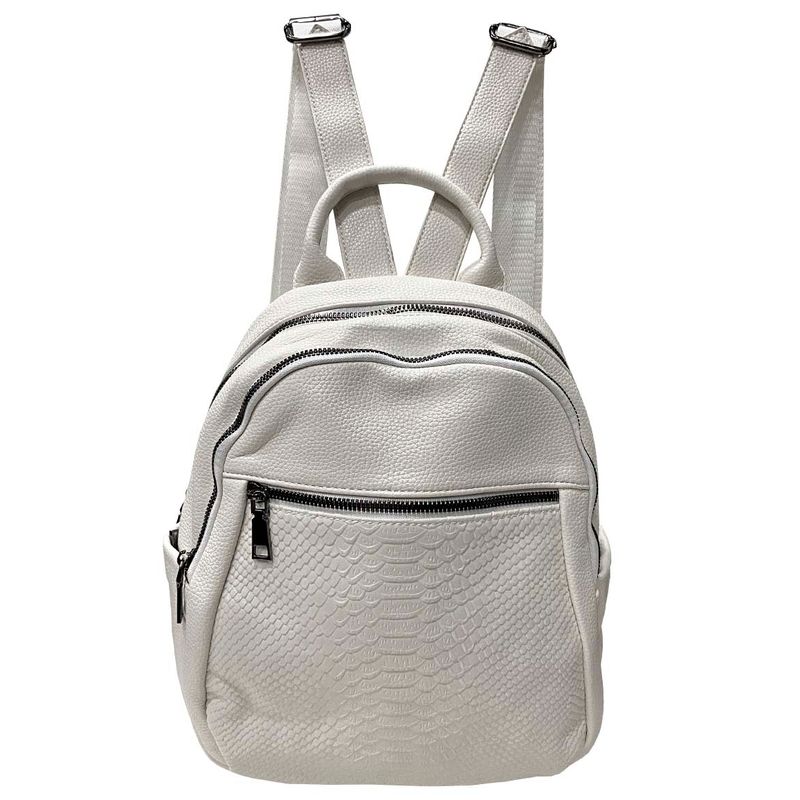 TODOPIEL - Mochila Cuero Mujer Blanco Invierno Todopiel
