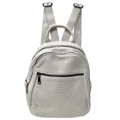 TODOPIEL - Mochila Cuero Mujer Blanco Invierno