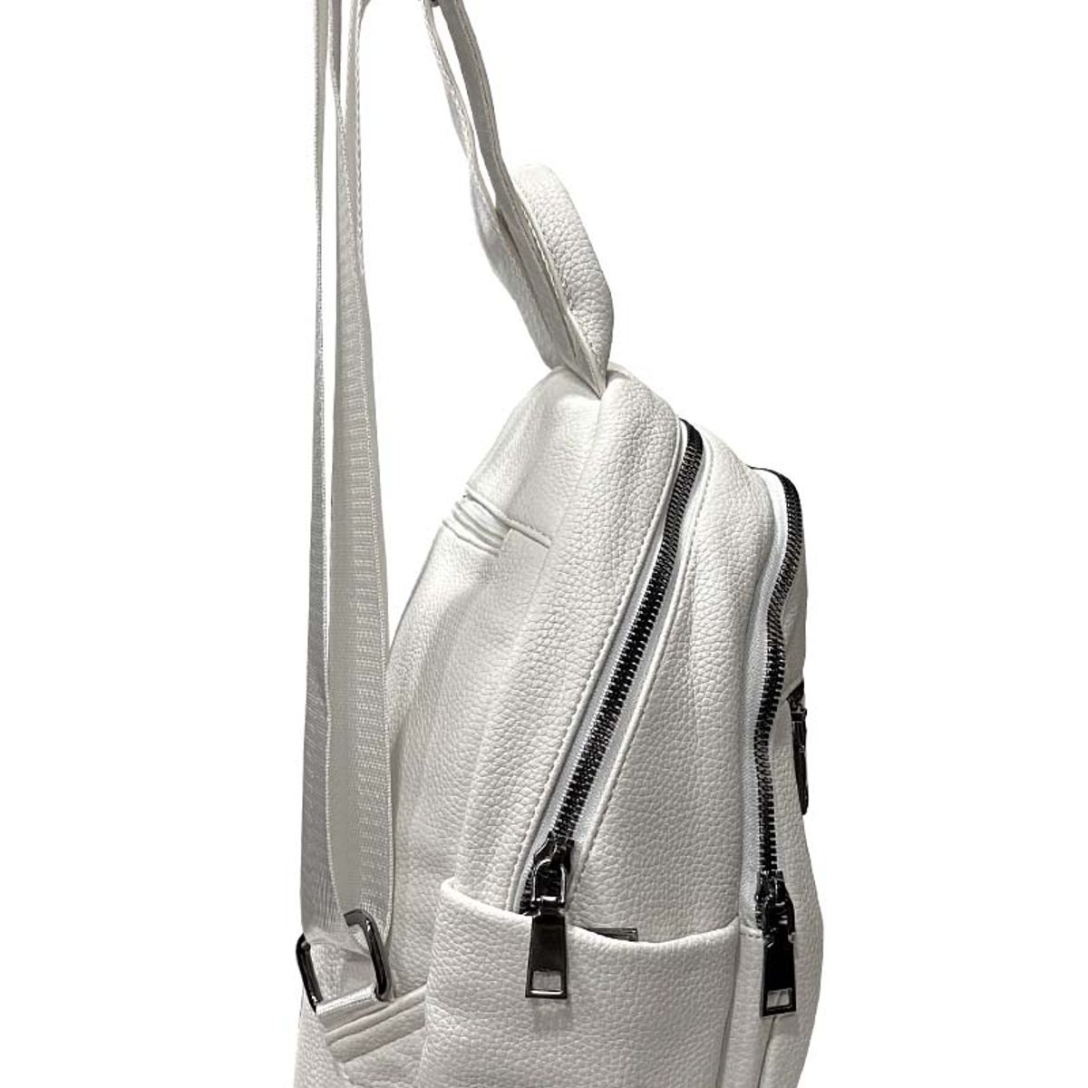 TODOPIEL - Mochila Cuero Mujer Blanco Invierno Todopiel