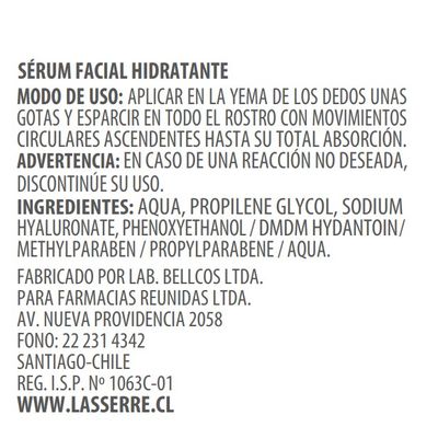 Imagen 2 del producto Sérum Facial Hidratante Hialurónico 15 ml Lasserre Cosmétique