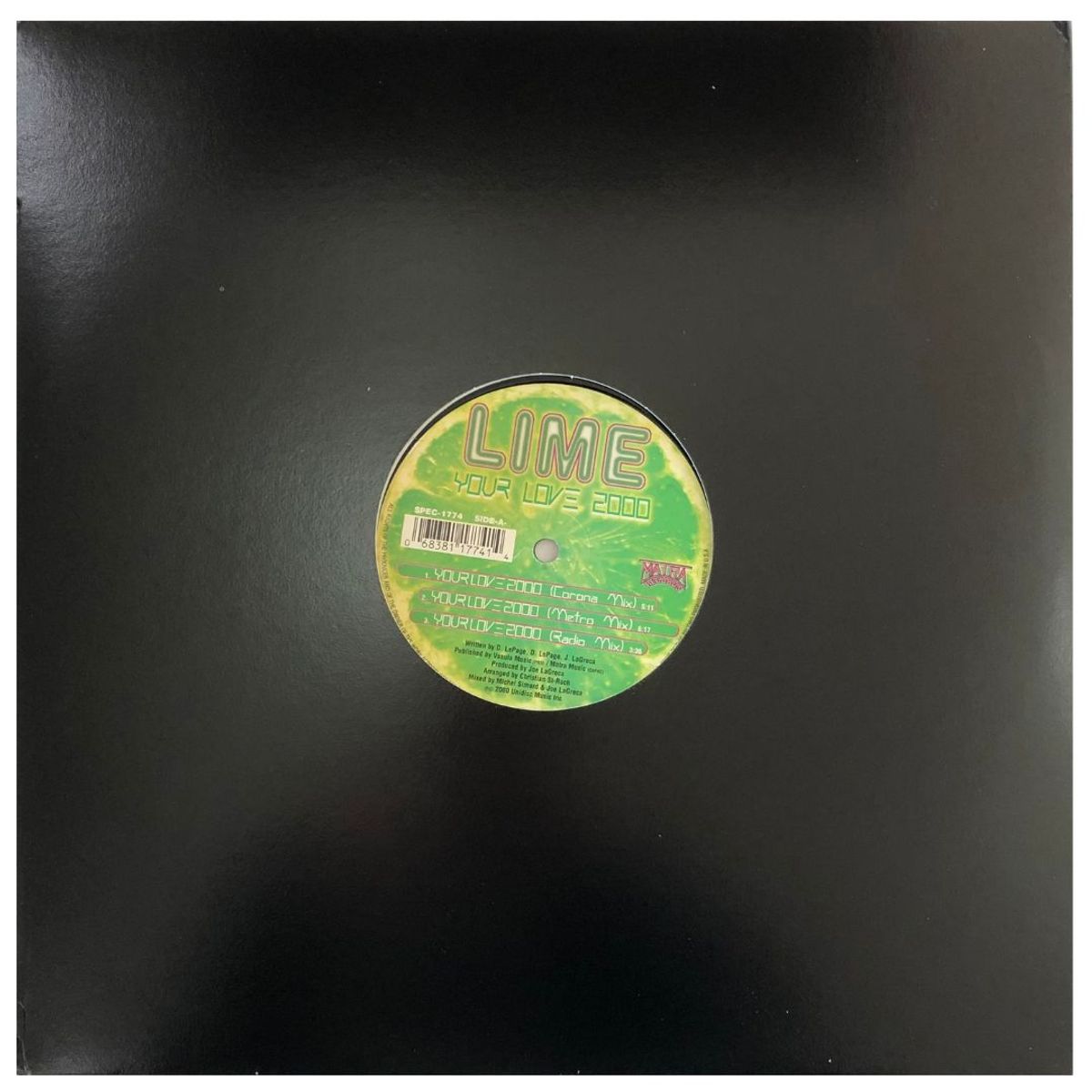 HITWAY MUSIC - LIME - YOUR LOVE 2000 - 12" MAXI SINGLE VINILO HITWAY MUSIC