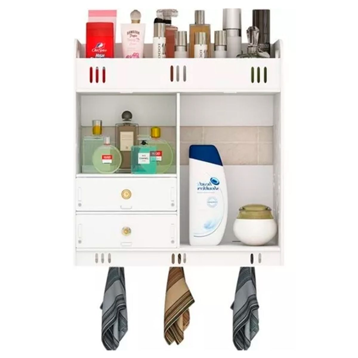 GENERICO - Armario Organizador De Baño Blanco