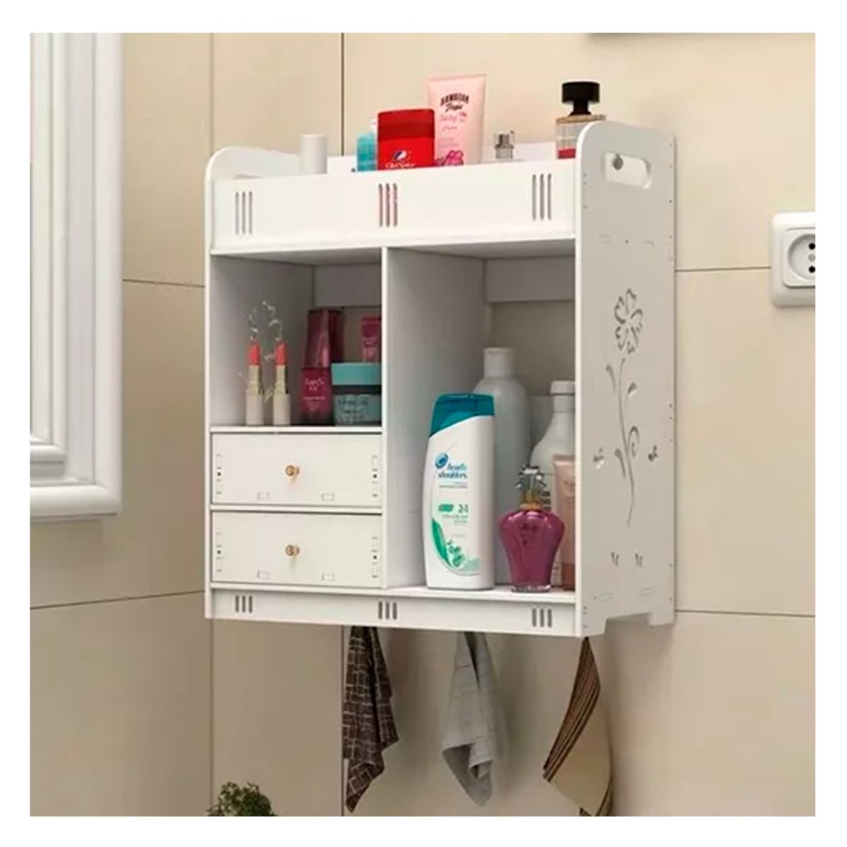 GENERICO - Armario Organizador De Baño Blanco