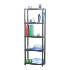 RAM - Estante Repisa Rack Plastico 5 Niveles 61X31X172Cm Negro