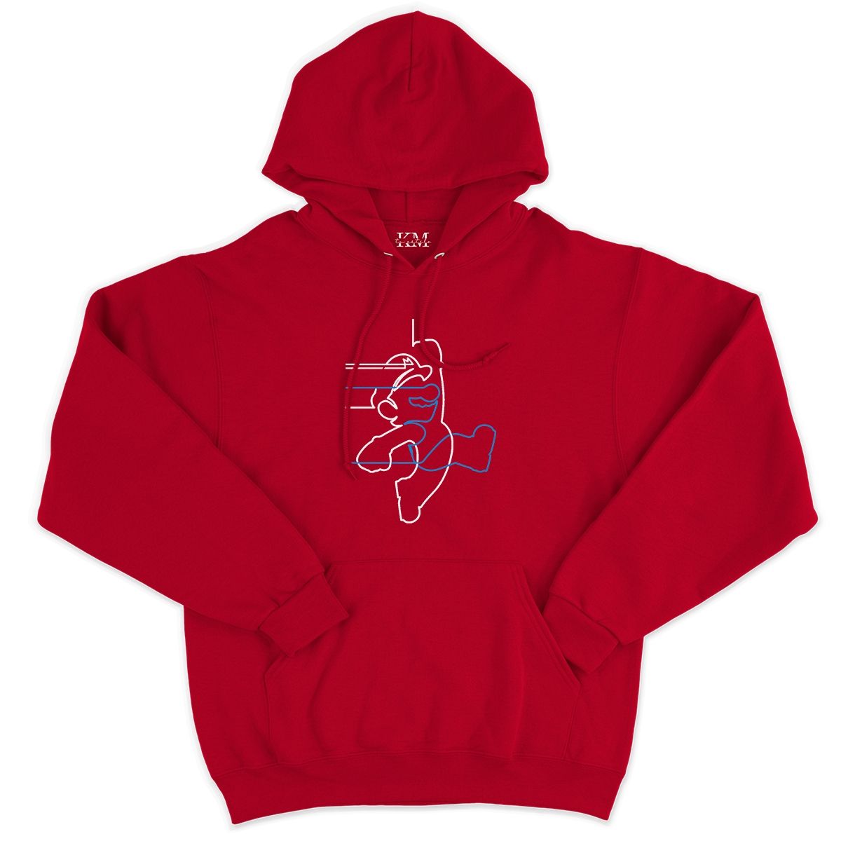 GENERICO - Poleron Canguro Para Niños y Adultos Diseño Super Mario Trazos