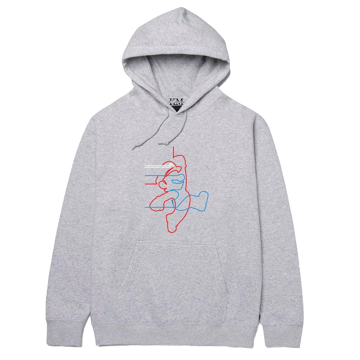 GENERICO - Poleron Canguro Para Niños y Adultos Diseño Super Mario Trazos