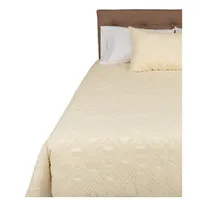 Funda de plumón Orleans Beige rombos flequillo Super King