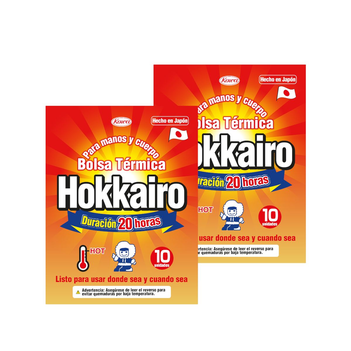 HOKKAIRO - Pack Promocional Hokkairo - 2 Packs (20 Un.) Bolsa Térmica