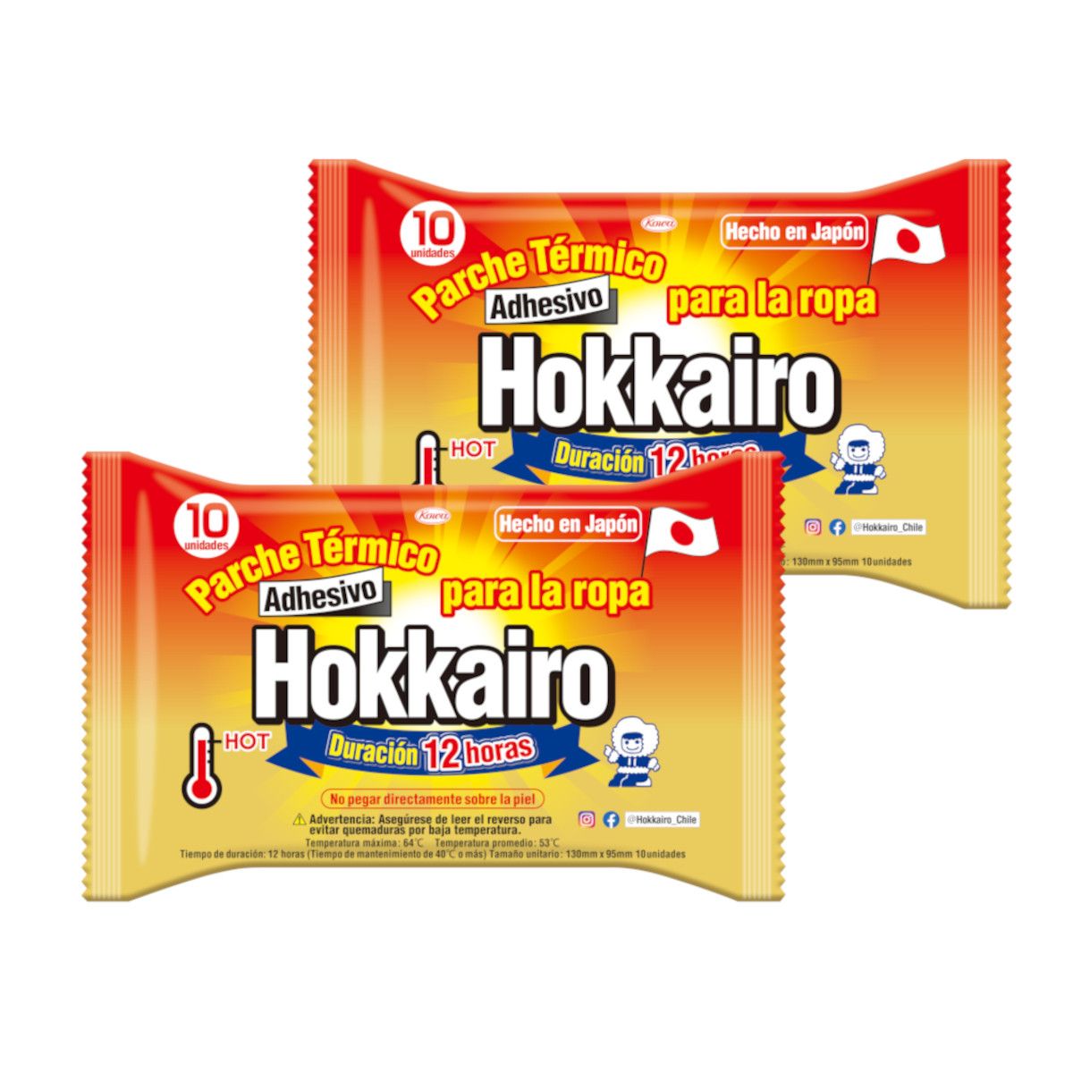 HOKKAIRO - Pack Promocional Hokkairo - 2 Packs (20un.) Parche Térmico
