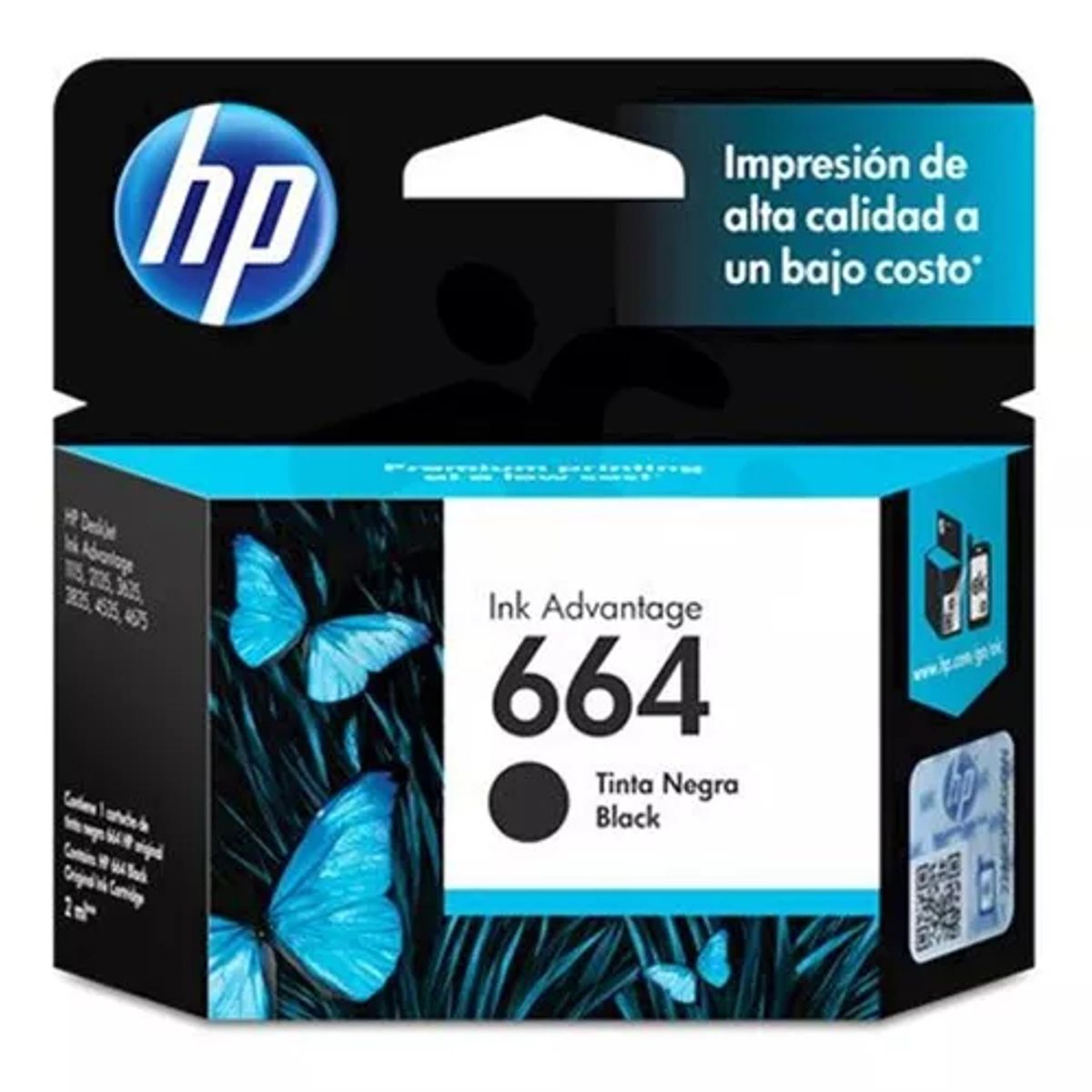 HP - Cartucho De Tinta Hp 664 Negro 120 Páginas Original HP