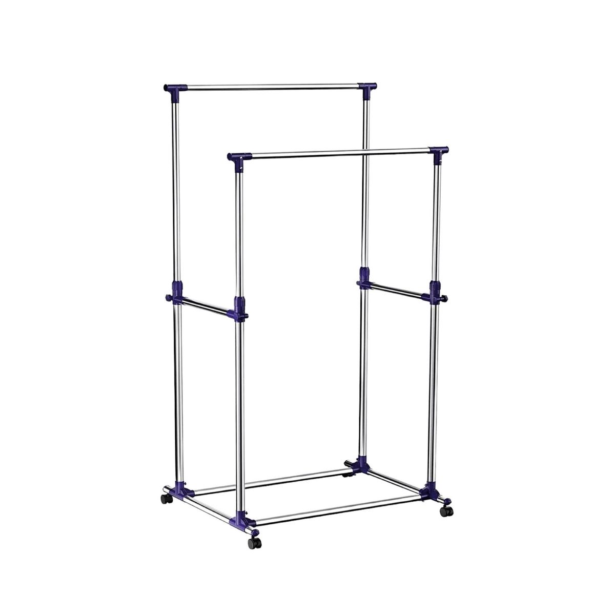 LUMAX - Perchero Doble Portatil y Extensible Con Ruedas