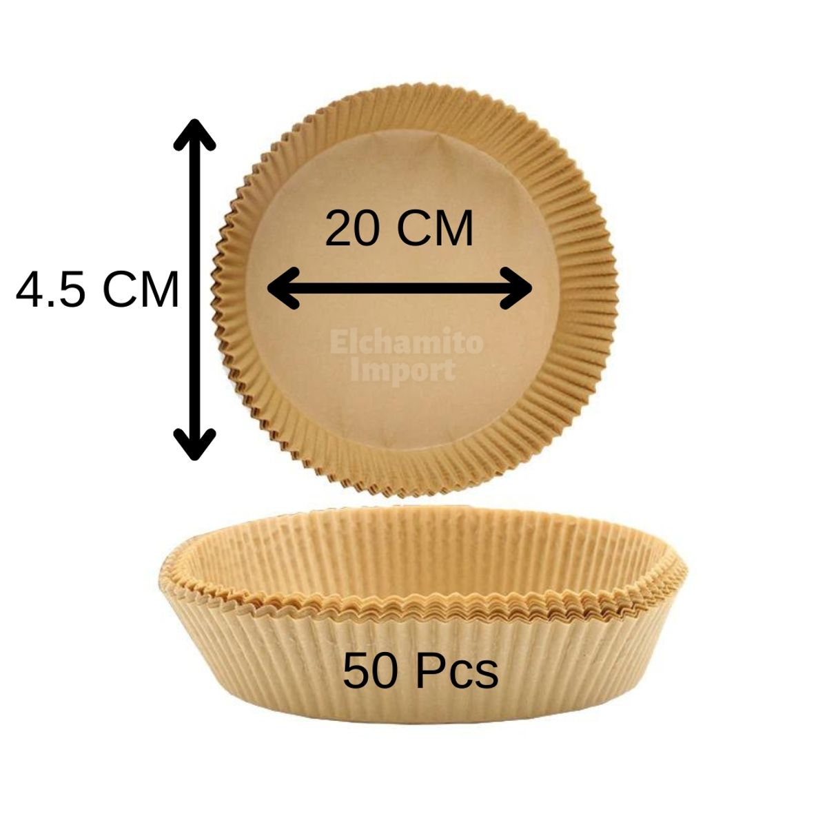 GENERICO - Revestimiento De Papel Desechable Para Freidora De Aire 20cm