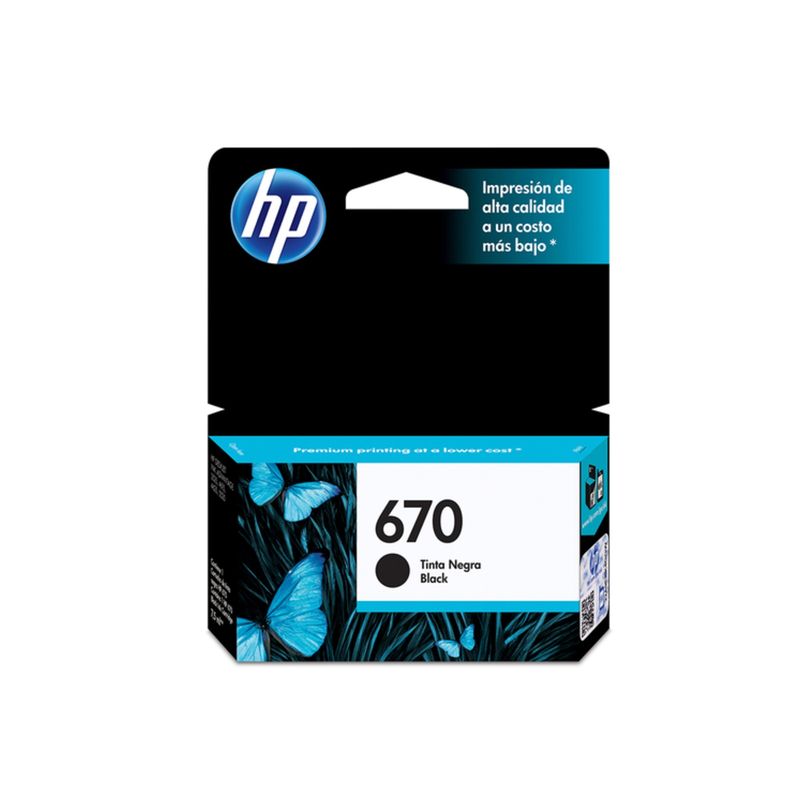 HP - Cartucho De Tinta Hp 670 Negro 250 Páginas Original HP