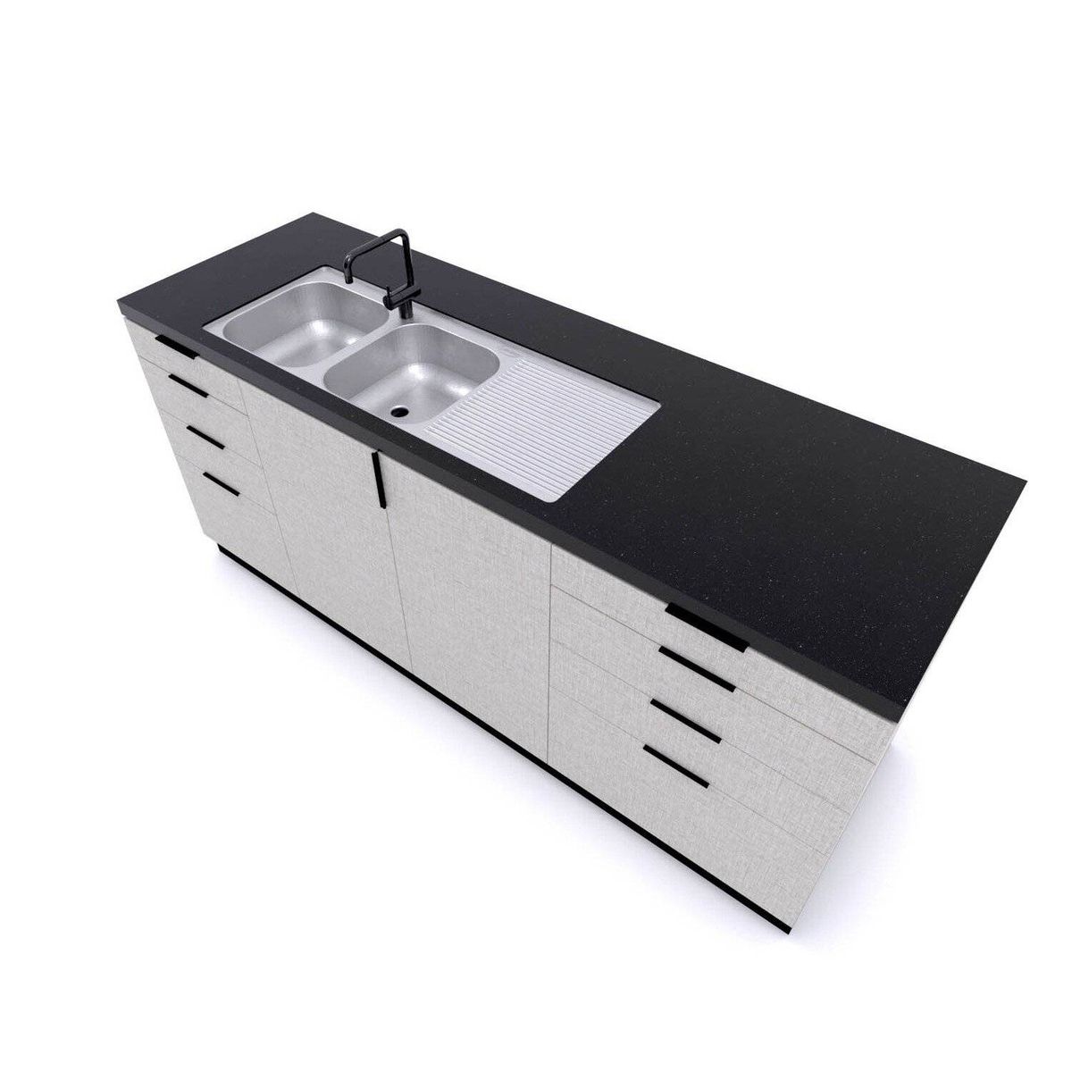 SPLENDID - Lavaplatos empotrado 1235x435 c rebalse derecho