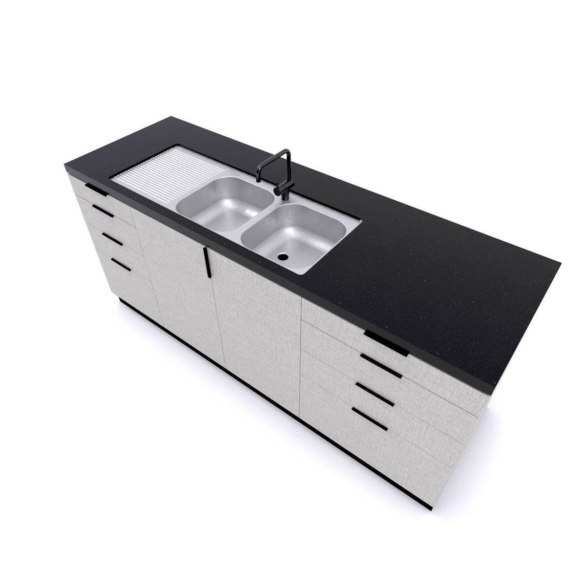 SPLENDID - Lavaplatos empotrado 1235x435 c rebalse izquierdo