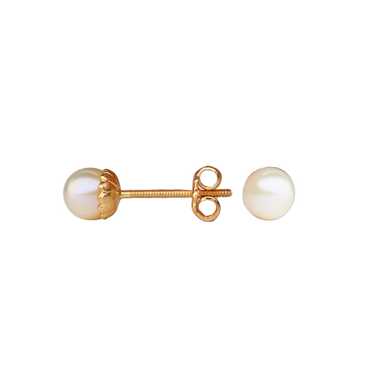 MODAS LILLO - Aro Mujer perla cultivada 6mm Oro 18k Joyas Modas Lillo